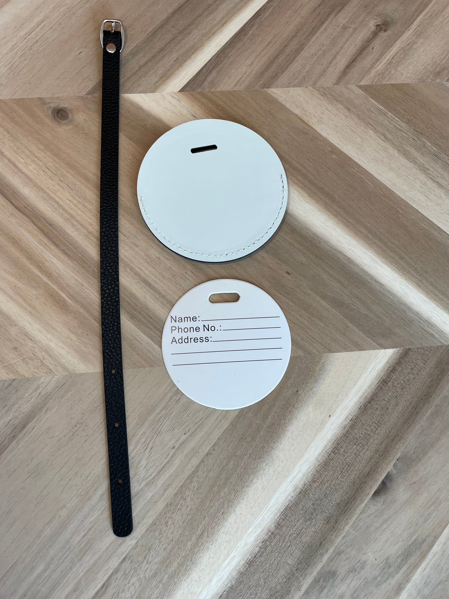PU Round Luggage Tag