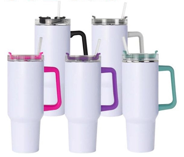 40oz Tumbler with Handle - Blank for Sublimation