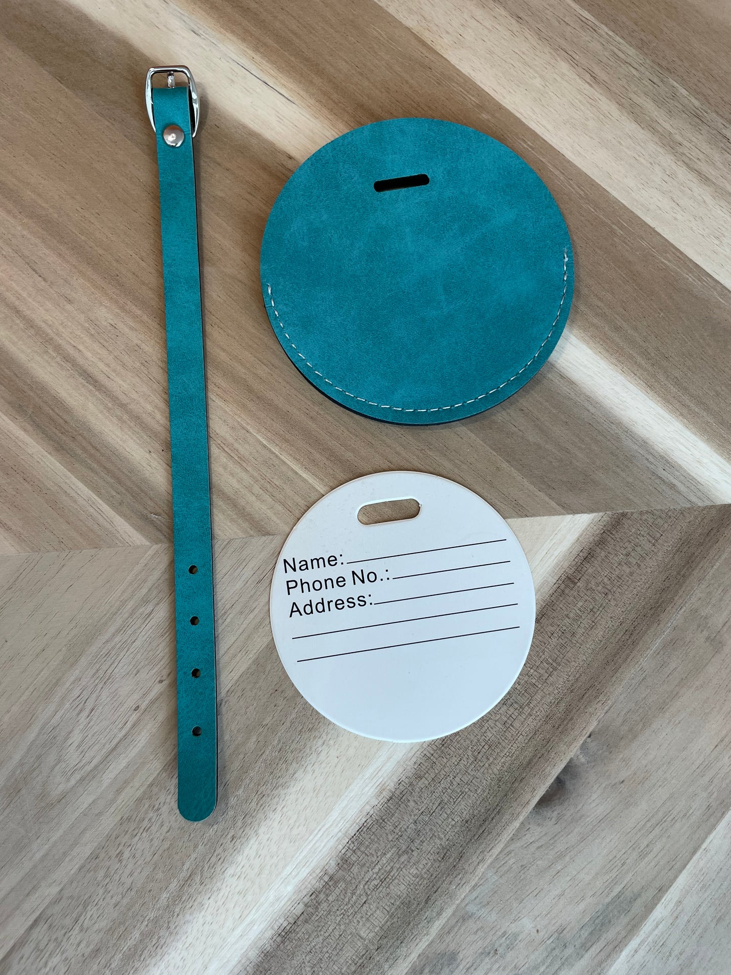 PU Round Luggage Tag