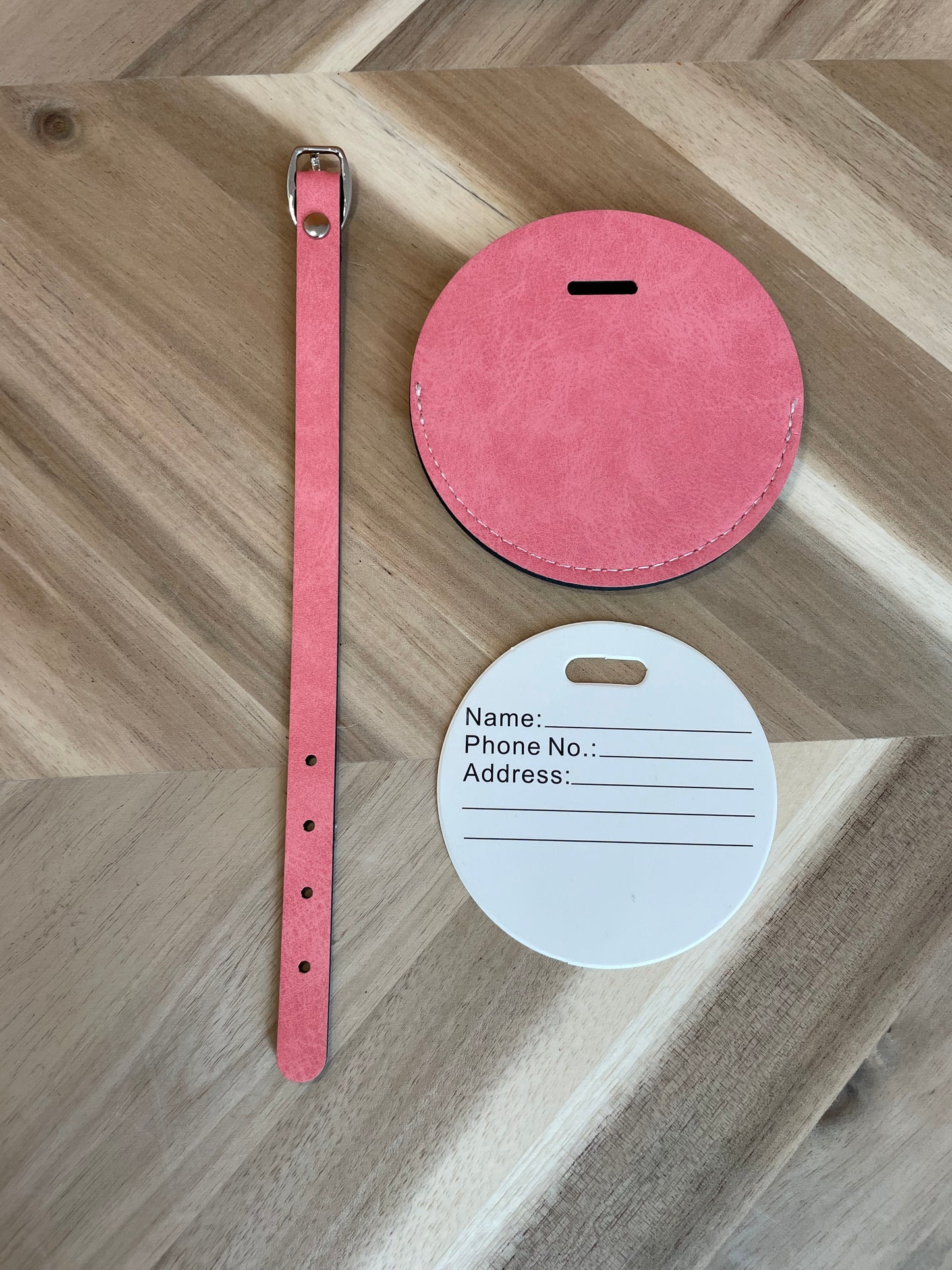 PU Round Luggage Tag