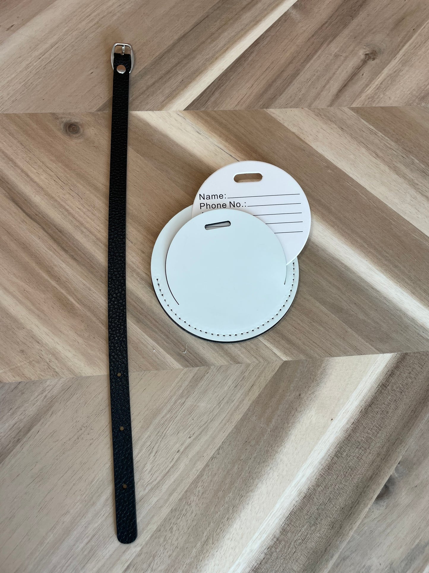 PU Round Luggage Tag