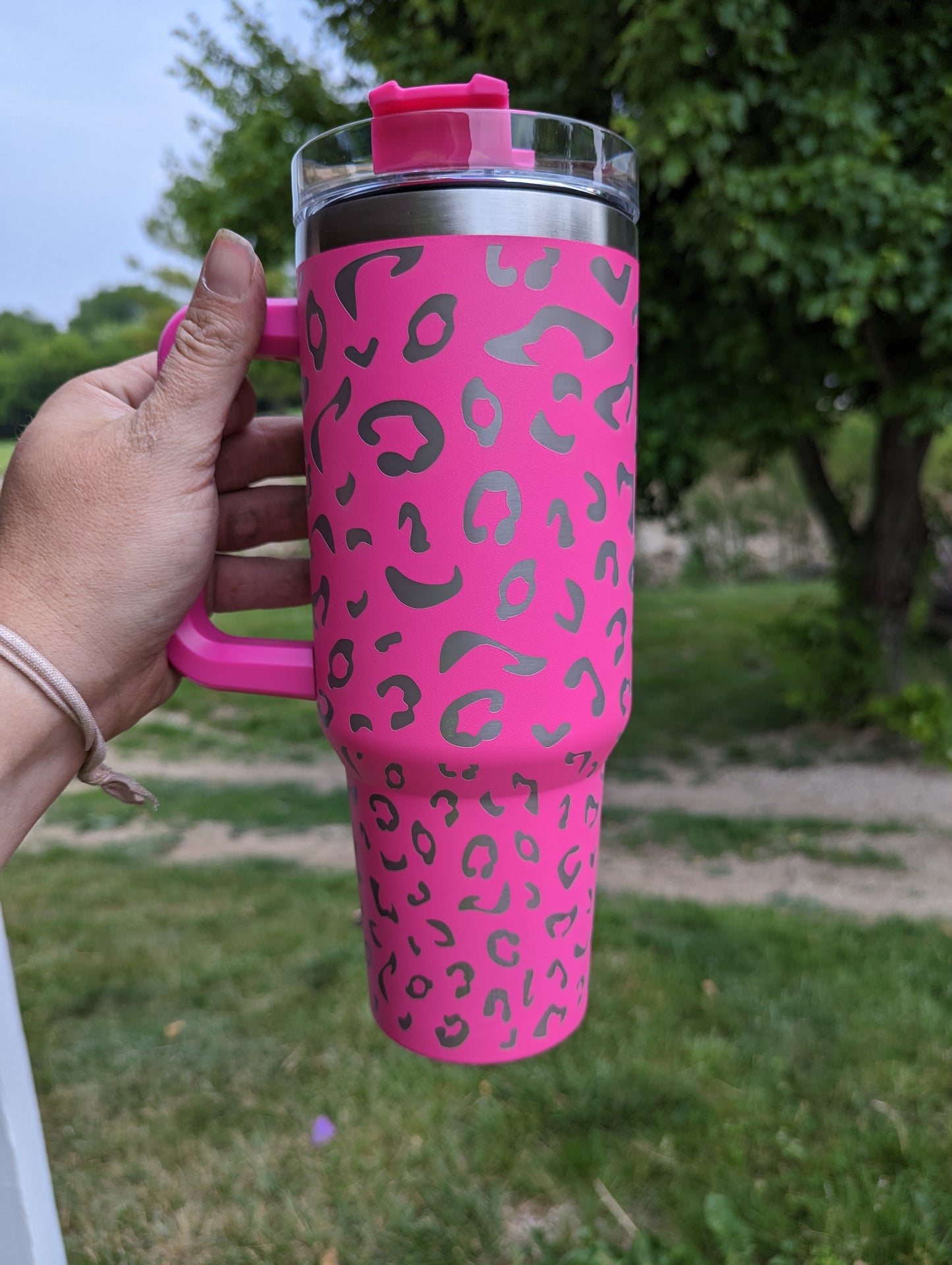 40oz Laser Engraved Animal Print Tumblers