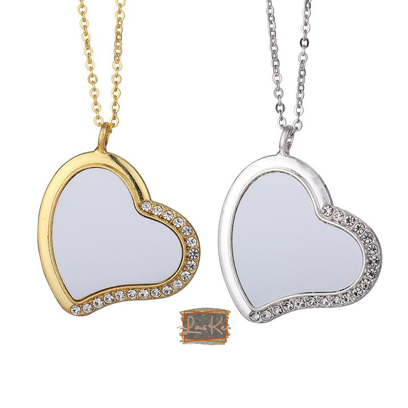 Heart and Rhinestone Necklace Blank