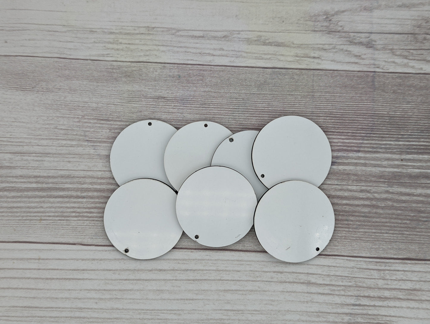 2" MDF Double Sided Sublimation Keychain Disk