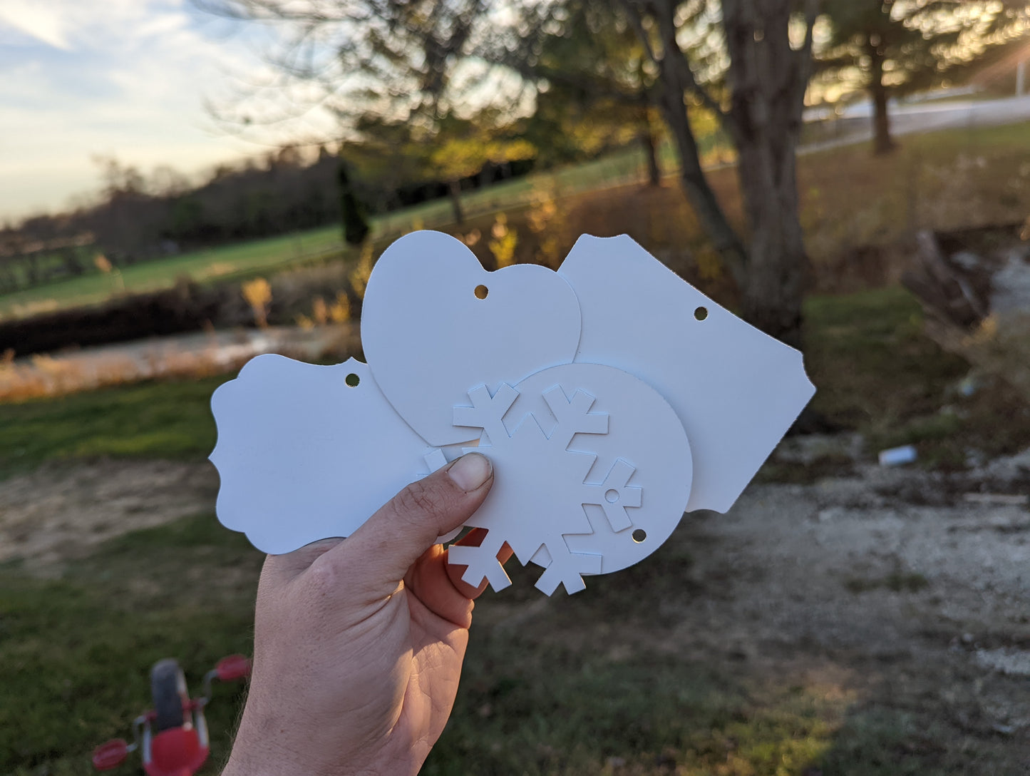 Aluminum Ornaments - Double Sided - Blank - 5 Shapes