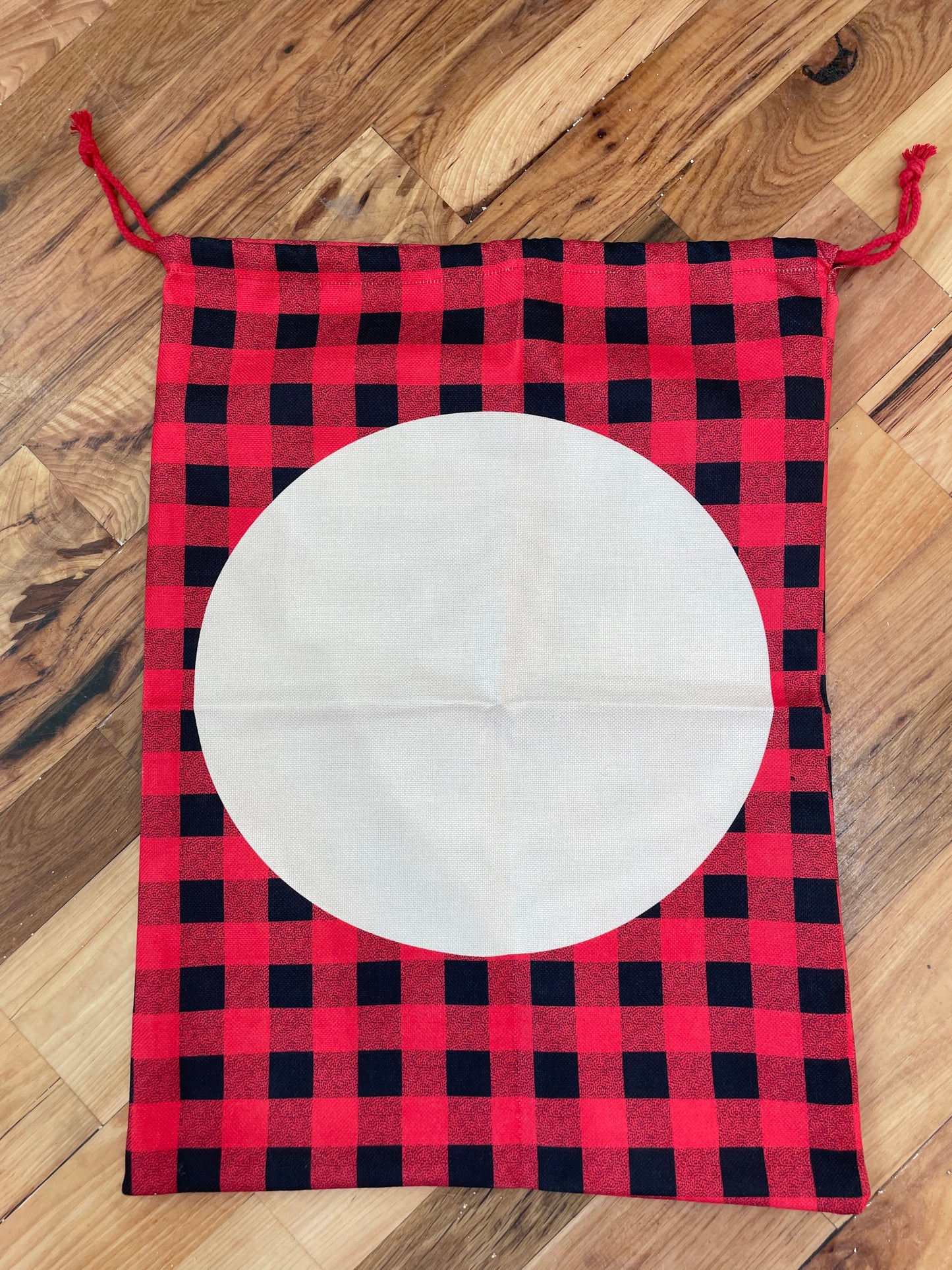 Buffalo Plaid Santa Sack  -Blank for Sublimation