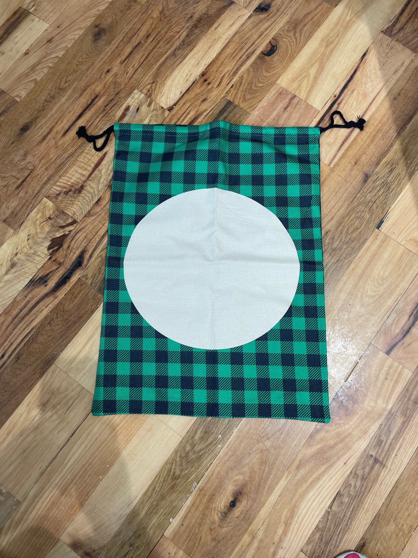 Buffalo Plaid Santa Sack  -Blank for Sublimation