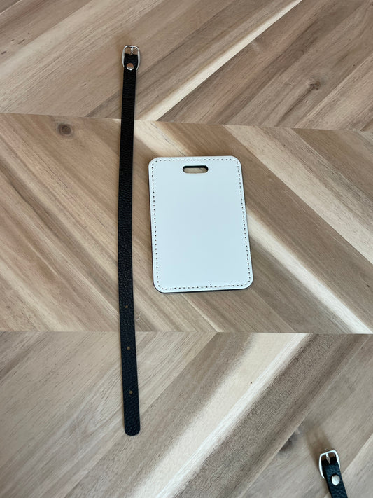 PU Leather Rectangle Luggage Tag
