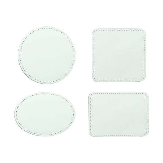 PU Leather Hat Patches - 4 Shapes - Blank for Sublimation