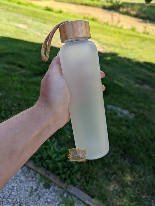 17oz Glass Frosted Water Bottles