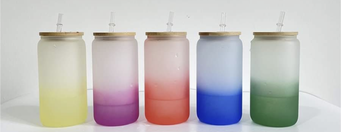 16oz Frosted Glass - Cold Color Changing