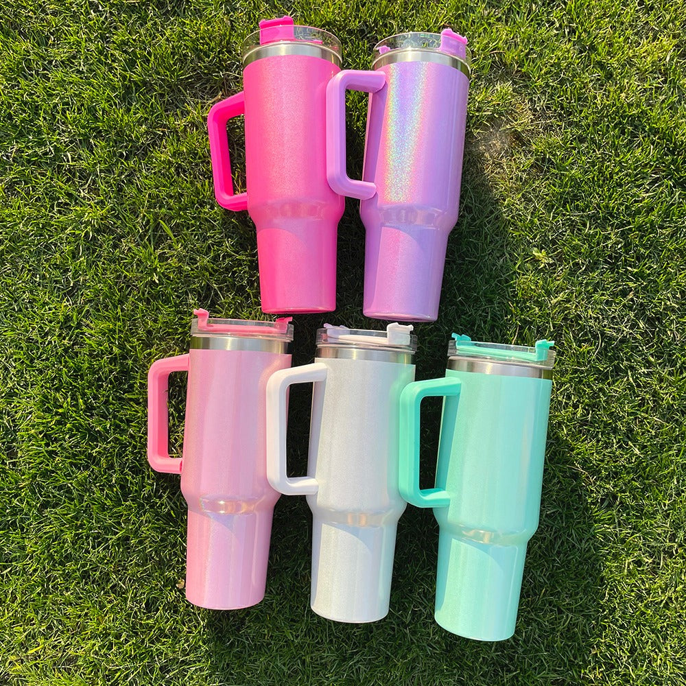 40oz Holographic Shimmer Sublimation Tumblers - Blank